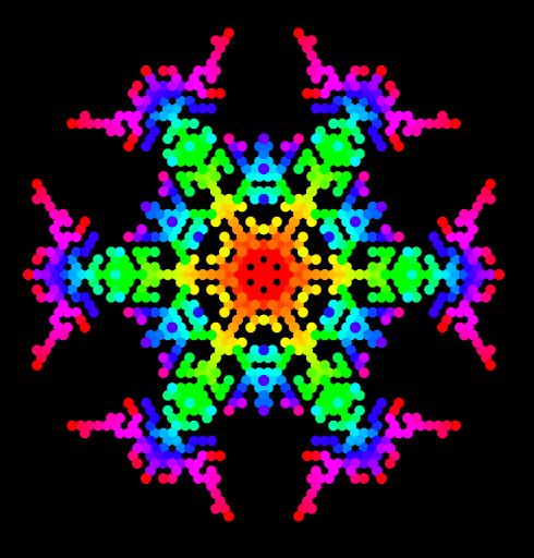 Rainbow snowflake